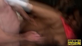 Ebony British Submissive Gets Her Throat Savagely Fucked