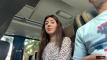 Exposed And Edgy: A Risky Public Bus Handjob That Ends In A Messy Climax