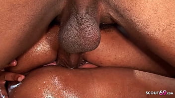 Ebony Teen With Massive Tits Takes A Deep Creampie From A Huge Black Cock