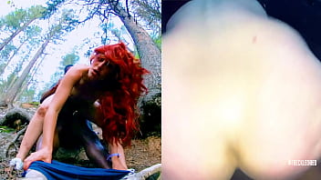 Fiery Redhead Takes Her First Massive Black Cock In A Public Show