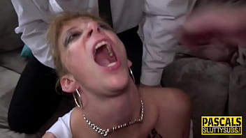 Obedient Slut With Huge Tits Gagging On A Hard Cock