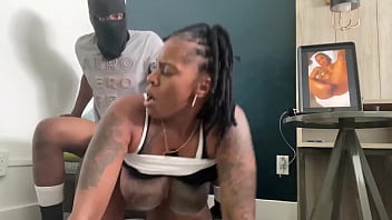 Thick And Juicy Ebony Queen Marrijanee Begs For A Rough Doggy Style Pounding