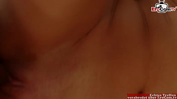 Tiny Blonde Teen With Perky Little Tits Gets Painted With Hot Ropes Of Cum