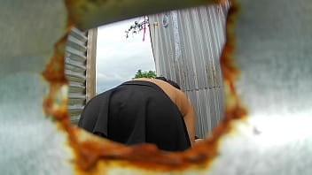 Outdoor Booth Recording Of A Voluptuous Woman With A Massive Ass