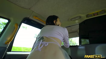 Shy Short-haired Teen Gets Her Soaking Wet Pussy Pounded Hard In The Back Of A Fake Taxi
